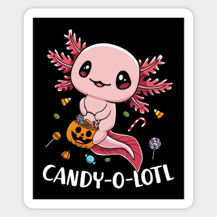 Funny Axolotl Candyoltol Halloween Candy Sticker